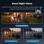 8MP 4G Sim Card Camera Dual Lens Dual Screen Wireless WiFi Outdoor Surveillance Human Detect 3