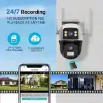 8MP 4G Sim Card Camera Dual Lens Dual Screen Wireless WiFi Outdoor Surveillance Human Detect 5