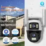8MP 4G Sim Card Camera Dual Lens Dual Screen Wireless WiFi Outdoor Surveillance Human Detect 4