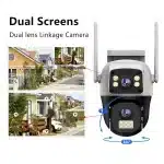 8MP 4G Sim Card Camera Dual Lens Dual Screen Wireless WiFi Outdoor Surveillance Human Detect 2