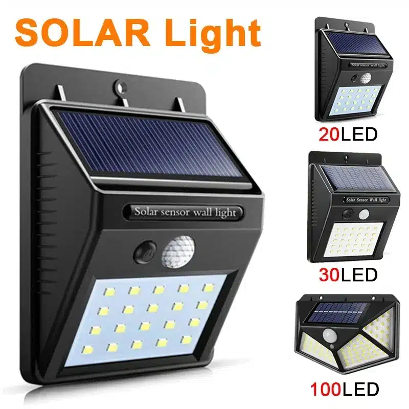 LED Solar Light PIR Motion Sensor Wall Light Solar Lamp Outdoor Waterproof 1