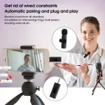 Wireless 3.5mm Lavalier Microphone Bluetooth 5.0 Recording Universal Mini Mic for Camera 3